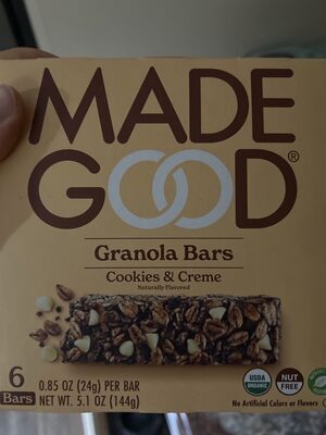 Cookies & Creme Granola Bars, Cookies & Creme