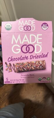 Chocolate Drizzled Birthday Cake Flavor Granola Bars