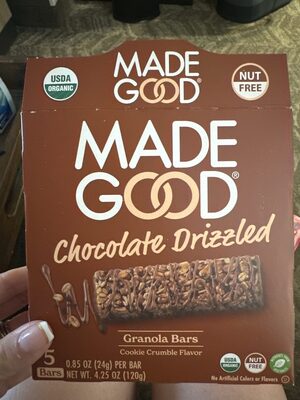 Chocolate Drizzled Cookie Crumble Granola Bars, Cookie Crumble