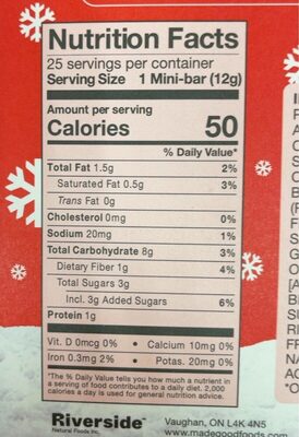 Holiday Sprinkles Chocolate Drizzled Granola Mini Bars, Holiday Sprinkles Chocolate Drizzled