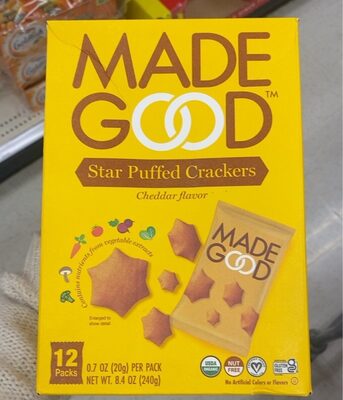 Cheddar Star Puffed Crackers, Cheddar