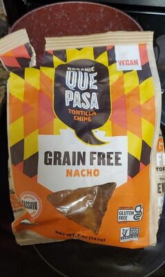 Nacho Grain Free Organic Tortilla Chips, Nacho