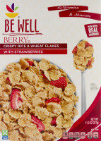Foodhold, Be Well, Berry, Lightly Sweetened Rice And Wheat Flakes With Strawberries, Berry