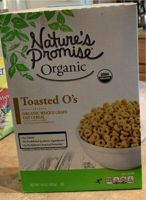 Toasted O's Organic Whole Grain Oat Cereal, Toasted O's