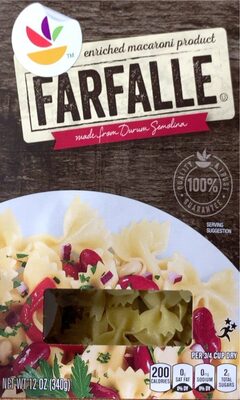 Giant, Enriched Macaroni Product, Farfalle