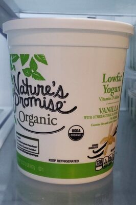 Vanilla Organic Lowfat Yogurt, Vanilla