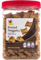 Giant, Pretzel Nuggets Filled With Peanut Butter
