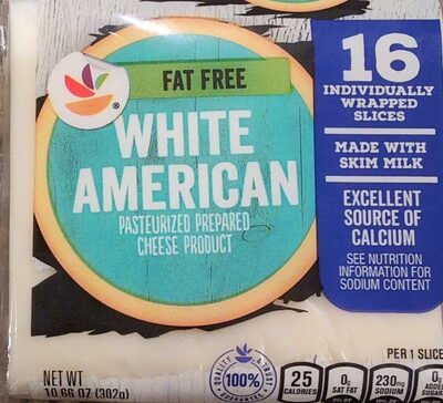 Singles Fat Free Pasteurized Process Cheese Product Slices