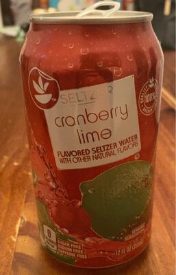Cranberry Lime Flavored Seltzer Water, Cranberry Lime