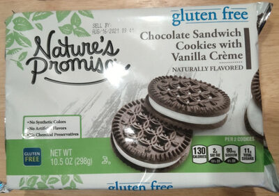 Nature's Promise, Chocolate Sandwich Cookies With Vanilla Creme