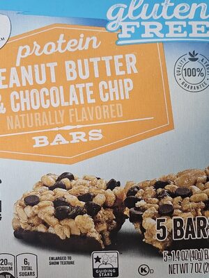 Peanut Butter & Dark Chocolate Chips Protein Granola Bars, Peanut Butter & Dark Chocolate Chips