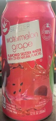 Watermelon Grape Flavored Seltzer Water, Watermelon Grape