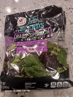 Baby Spinach & Spring Mix Baby Spinach, Baby Lettuces, Baby Greens & Radicchio Salad Blends, Baby Spinach & Spring Mix