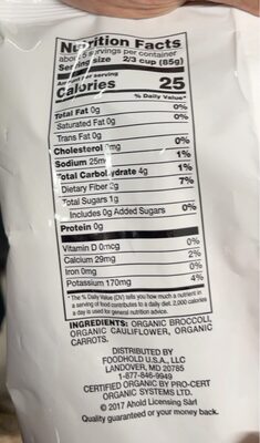 Organic Broccoli, Cauliflower & Carrots