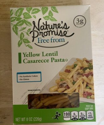 Yellow Lentil Casarecce Pasta, Yellow Lentil