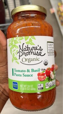 Tomato & Basil Organic Pasta Sauce, Tomato & Basil