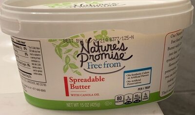 Spreadable Butter With Canola Oil, Canola Oil