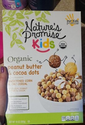 Peanut Butter & Cocoa Dots Organic Sweetened Corn & Oat Cereal, Peanut Butter & Cocoa Dots