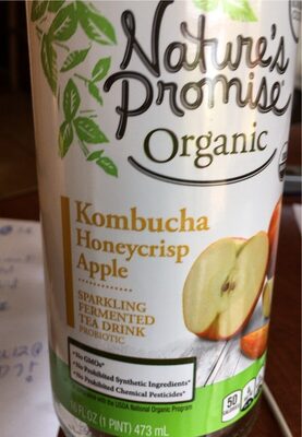 Probiotic Kombucha Honeycrisp Apple Sparkling Fermented Tea Drink, Kombucha Honeycrisp Apple