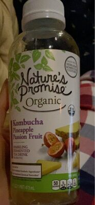 Organic Probiotic Kombucha Pineapple Passion Fruit Sparkling Fermented Tea Drink, Kombucha Pineapple Passion Fruit