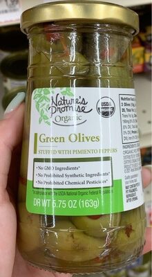 Green Olives Stuffed With Pimiento Peppers, Pimiento Peppers