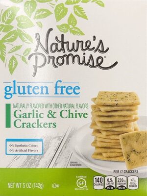 Garlic & Chive Flavored Crackers, Garlic & Chive