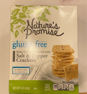 Salt & Pepper Flavored Gluten Free Crackers, Salt & Pepper
