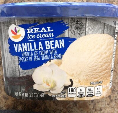 Vanilla Ice Cream With Specks Of Real Vanilla Bean, Vanilla Bean