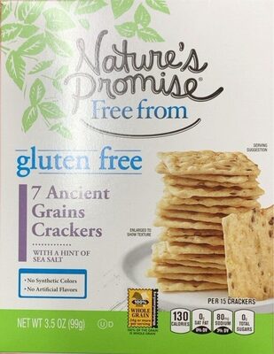 Gluten Free 7 Ancient Grain Crackers With A Hint Of Sea Salt, Sea Salt