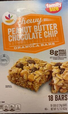 Peanut Butter Chocolate Chip Flavored Chewy Granola Bars, Peanut Butter Chocolate Chip