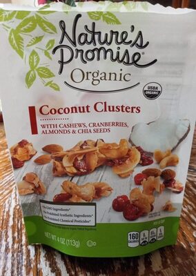 Coconut Clusters With Cashews, Cranberries, Almonds & Chia Seeds, Coconut With Cashews, Cranberries, Almonds & Chia Seeds