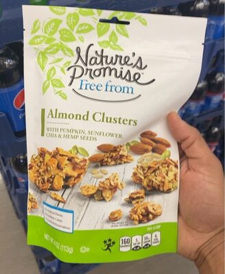 Almond Clusters With Pumpkin, Sunflower, Chia & Hemp Seeds, Almond With Pumpkin, Sunflower,Chia & Hemp Seeds