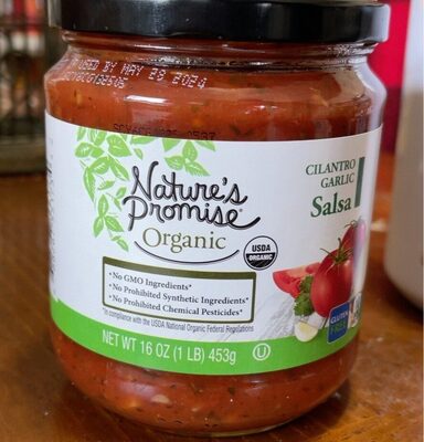 Cilantro Garlic Organic Salsa, Cilantro Garlic