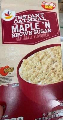 Maple 'N Brown Sugar Flavored Instant Oatmeal, Maple 'N Brown Sugar