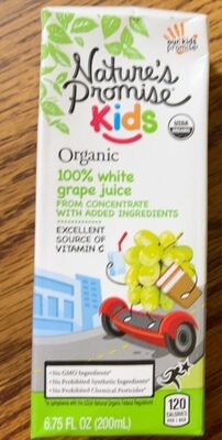 Kids Organic 100% White Grape Juice