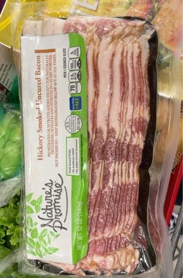 Hickory Smoked Uncured Bacon, Hickory Smoked