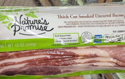 Thick Cut Smoked Uncured Bacon, Thick Cut Smoked