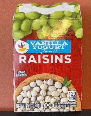 Vanilla Yogurt Flavored Raisins, Vanilla