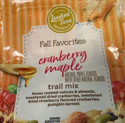 Cranberry Maple Honey Roasted Walnuts & Almonds, Sweetened Dried Cranberries, Sweetened Dried Strawberry Flavored Cranberries, Pumpkin Kernels Trail Mix, Cranberry Maple