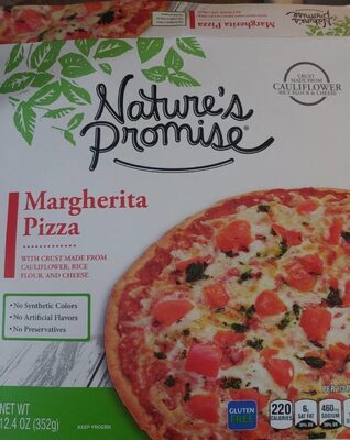 Margherita With Crust Made From Cauliflower, Rice Flour, And Cheese Pizza, Margherita