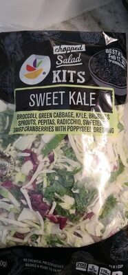 Sweet Kale Broccoli, Green Cabbage, Kale, Brussels Sprouts, Pepitas, Radicchio, Sweetened Dried Cranberries With Poppyseed Dressing Chopped Salad Kits, Sweet Kale