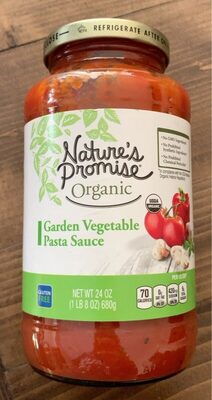 Organic Garden Vegetable Pasta Sauce, Garden Vegetable Pasta