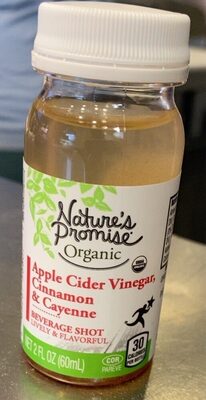 Apple Cider Vinegar, Cinnamon & Cayenne Organic Beverage Shot, Apple Cider Vinegar, Cinnamon & Cayenne