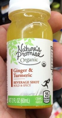 Ginger & Turmeric Organic Beverage Shot, Ginger & Turmeric