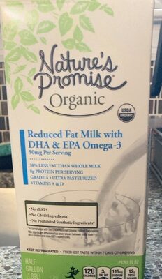 Organic Reduced Fat Milk With Dha & Epa Omega-3