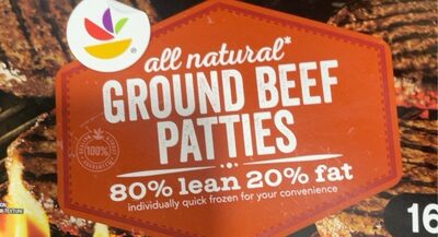 80% Lean 20% Fat Ground Beef Patties