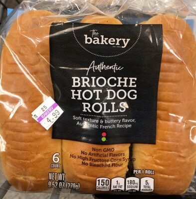 Brioche Authentic Hot Dog Rolls, Brioche