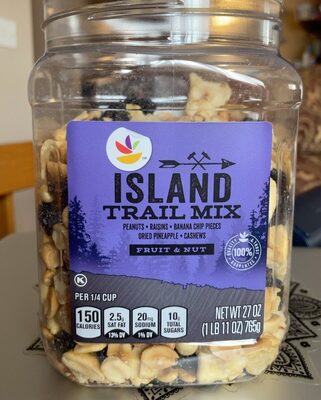 Island Peanuts Raisins, Banana Chip Pieces Dried Pineapple, Cashews Fruit & Nut Trail Mix, Island