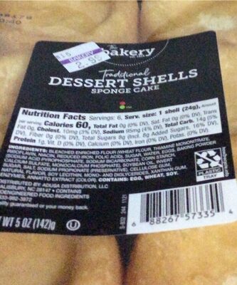 Traditional Dessert Shells Sponge Cake, Traditional Dessert Shells