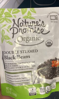 Black Organic Double Steamed Beans, Black